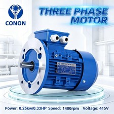 B5 mounting 0.25kw 1/3HP  1400rpm  14mm shaft Electric motor Three-phase 415v