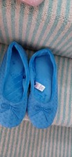 Ladies Tu Blue Ballerina Slippers Size 6