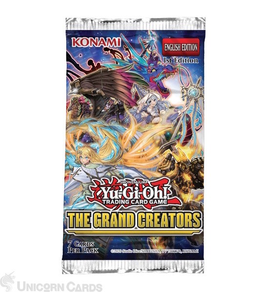 YuGiOh! The Grand Creators 1st Edition Booster Pack x1