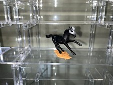 Timpo Toys - Rare Find - Black Medieval Knight Horse Galloping w/Armored Head