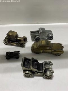 lot of brass vintage Banthrico diecast metal car banks