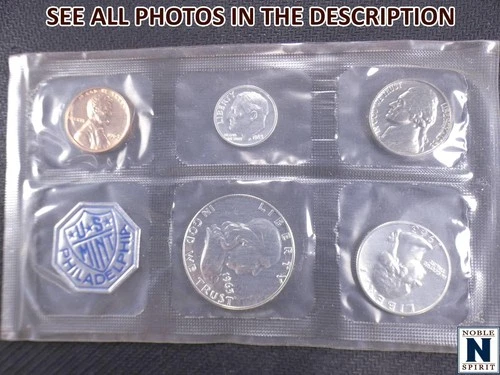 NobleSpirit (JL) 1963 Silver Proof Set Philadelphia Franklin Half Dollar