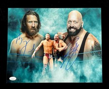 DANIEL BRYAN DANIELSON / BIG SHOW HAND SIGNED 11X14 PHOTO. AEW WWF WWE. JSA COA.