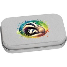 'Badger With Cub' Metal Hinged Tin / Storage Box (TT047540)