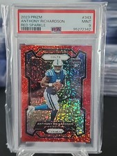2023 Prizm Anthony Richardson Red Sparkle PSA 9 Rookie Card. rookie card picture