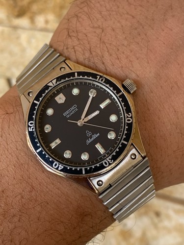 1980er Vintage Seiko Silver Wave 6030-6000 Quarzuhr schwarzes Zifferblatt Her... - Bild 22 von 24