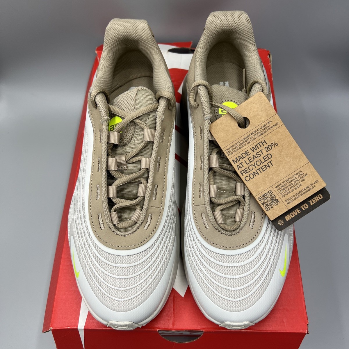 Nike Air Max Fire Shoes. Light Bone, Volt Sneakers. Men's Sz 8.5, IF2621-002 — product photo 4 of 7