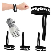Tookie 4pcs Sport Glove Safet-y Strap, Elastic Wrist Leash Glove Straps, Black