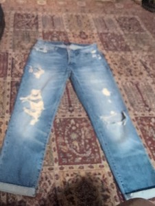 Abercrombie & Fitch Ripped Distressed  Slim Boyfriend Jeans Size 2 R 26