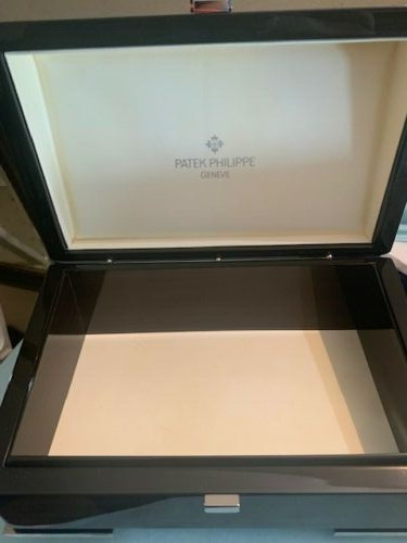 Patek Philippe Brown Piano Wooden Watch Box - Empty