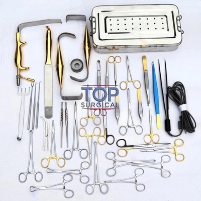 Tebbetts Breast Surgery Instruments Set of 43 PCs, Breast Augmentation Set