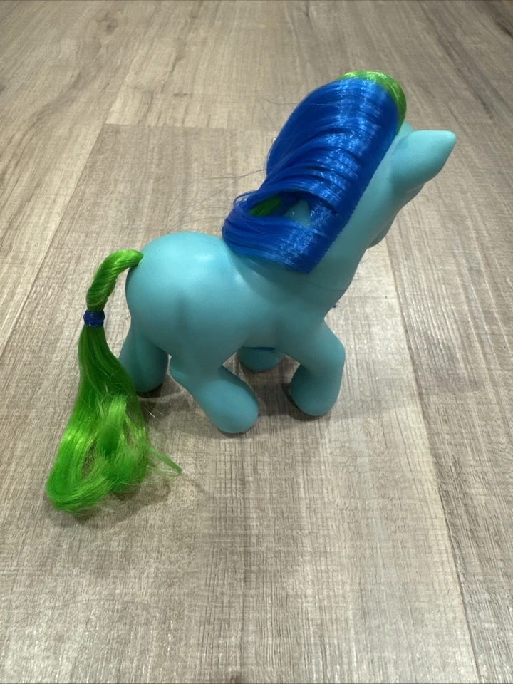 Vintage G3 My Little Pony Tropical Sorpresa Hasbro 2002 Azul Verde Amarillo Flor Foto 3 de 4