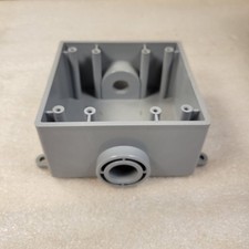 Cantex 5133370 PVC 2-Gang FSE Outdoor Outlet Box 1/2 in.  36 CU IN 