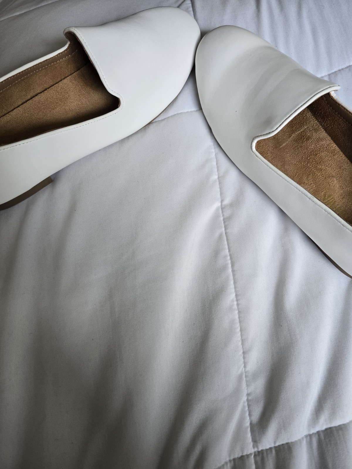 Dream Pairs Womens White Loafers Minimalist Comfort Preppy Cottagecore Sz 9 New