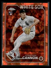 2024 Topps Chrome Sapphire #USCS347 Jonathan Cannon Orange Refractor RC #/25
