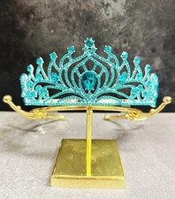 Ocean Blue Tiara, Tiara with Comb, Princess Tiara, Silver Cosplay Headband
