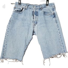 Vintage LEVIS 501 Mens cutoff shorts 34 W 2000s button fly faded preowned Ac3