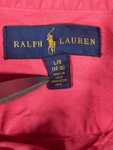NWT Polo Ralph Lauren Dress Shirt Boys Large 14-16 Pink Button Down Pony New - Picture 3 of 15