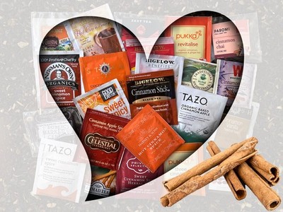 Cinnamon Tea Bag Sampler Variety Pack - 24 Single-Serve Varieties - 17 Brands
