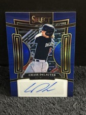 Chase DeLauter 2024 Panini Select Blue Prizm Auto /49 Guardians