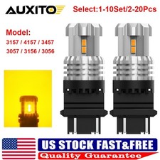2-20x 3157 3156 Led Amber Yellow Turn Signal Blinker Light Bright Drl Bulb 3457