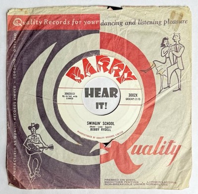 Teen Rocker Rock & Roll Canada 45 BOBBY RYDELL Swingin School /Ding BARRY hear