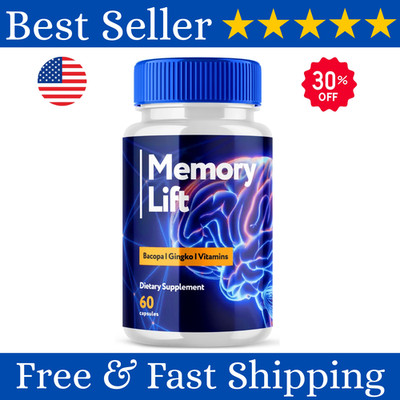 Memory Lift Brain Maximum Support Supplement Pills Advanced Formula 60 Capsules