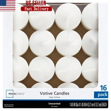Unscented Votive Candles 16 Count Ambient Lighting Wedding Party Home Décor New