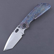 SMF Anodized Titanium Handle D2 Blade Hunting Big Survival Outdoor Pocket Knife
