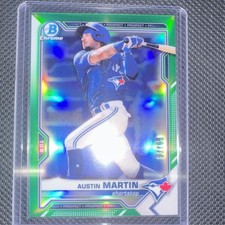 Bowman 2021 Austin Martin Green Refractor #BCP-245 /99 Toronto Blue Jays MLB