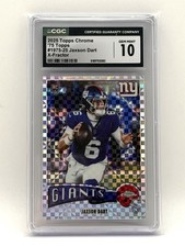 2025 Topps Chrome - 1975 Topps Jaxson Dart #1975-25 X-Fractor (RC) - CGC 10