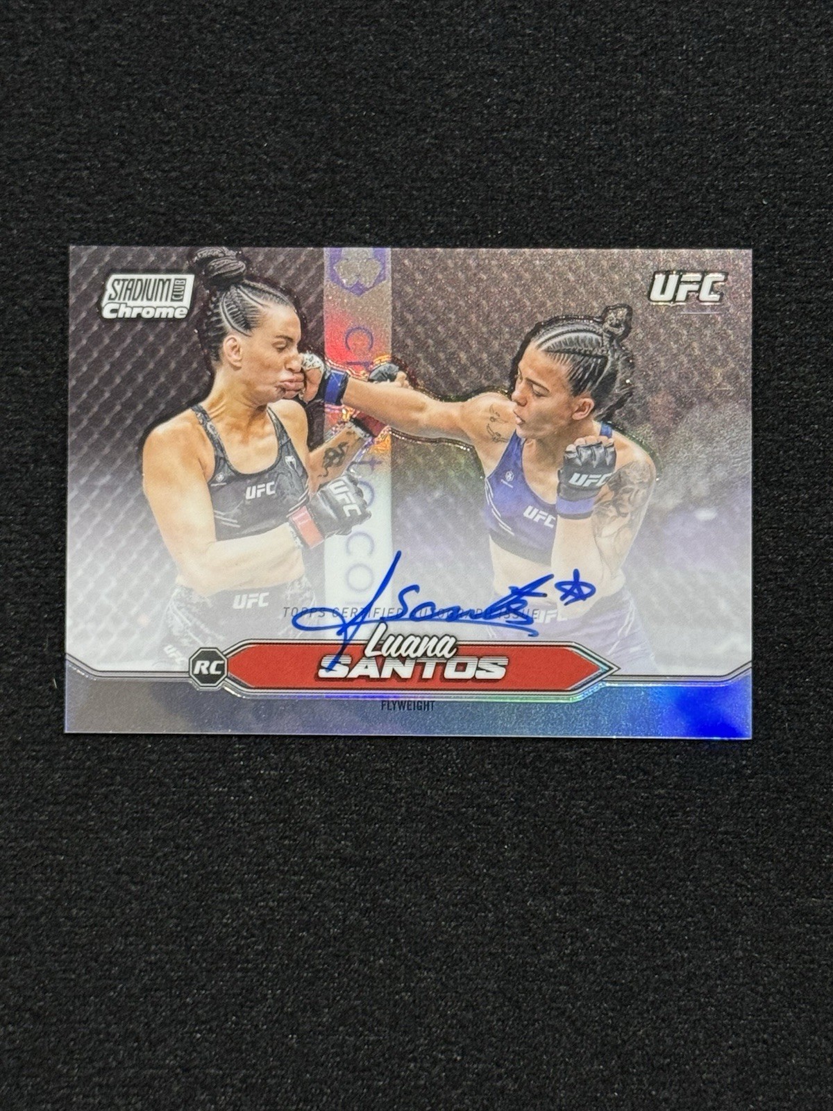 2025 Topps Stadium Club UFC - Chrome Autographs Luana Santos #CAS-LSS (AU, RC)