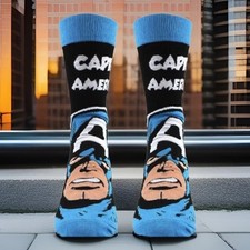 Superhero Socks Cotton Blend NEW Adult One Size