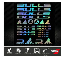 BULLS Premium Aufkleber Set Hologramm &ndash; MTB Fahrrad Sticker Decals Schriftzug