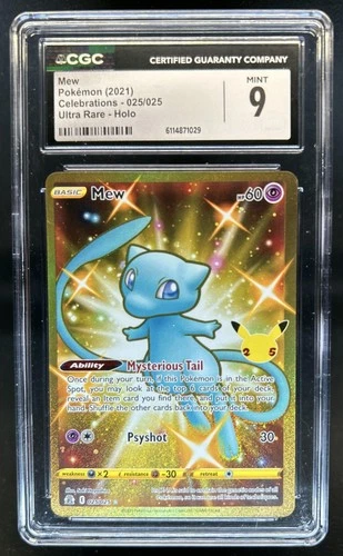 2021 Pokemon SWSH Celebrations Mew Secret Rare #025/025 CGC 9