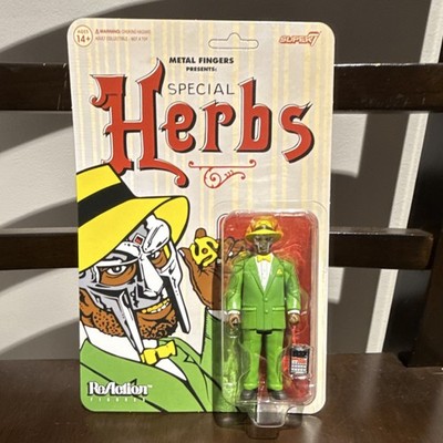 Super7 ReAction Figures MF DOOM Special Herbs Green Plastic Action Figure 14+