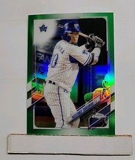 2021 Topps Chrome NPB Yasutaka Tobashira #183 Green Refractor #'d 82/99 O1