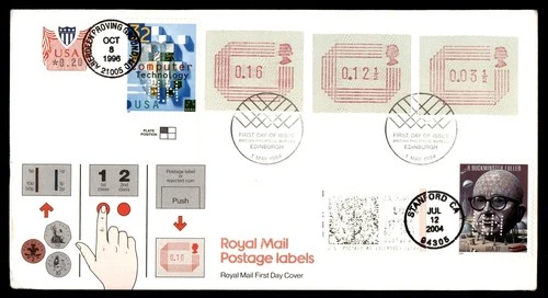 Mayfairstamps Scotland FDC 1984 Edinburgh royal mail postage labels mixed USA na