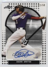 2018 Leaf Perfect Game National Showcase Black 12/50 Oscar Santos Auto 00q0