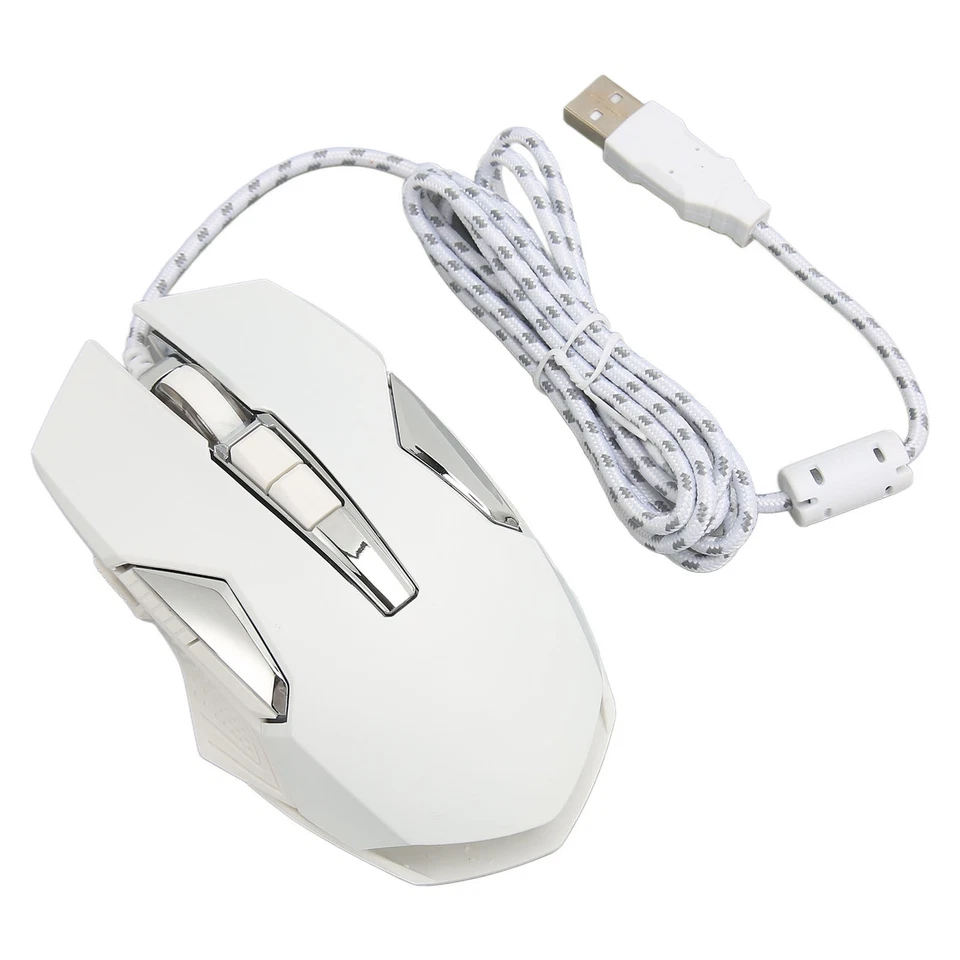 White RGB Gaming Mouse 7200 DPI Programmable Buttons Backlight Software Support - Image 4 of 4