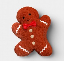 Target Wondershop Christmas Gingerbread Man Throw Pillow Plush 14  