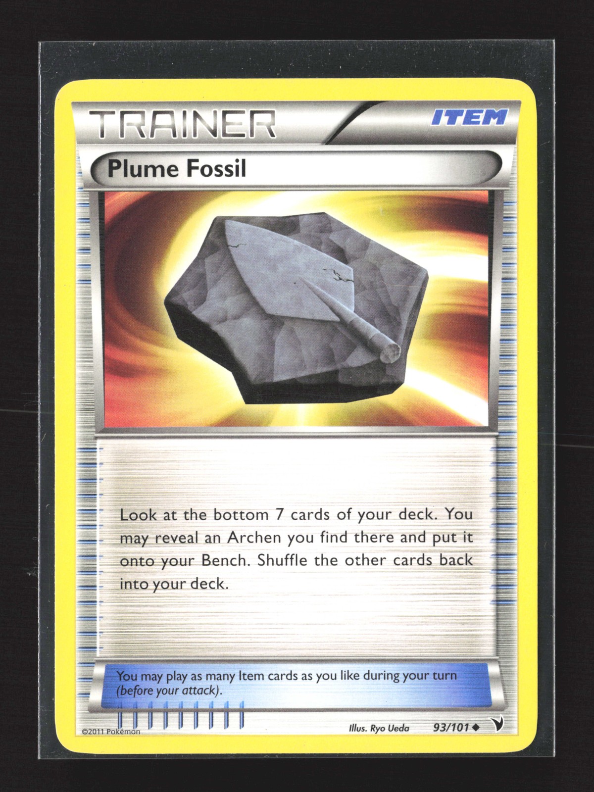 Pokemon Noble Victories #93/101 Uncommon Plume Fossil