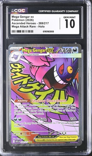 Mega Gengar ex graded CGC 10 for sale on eBay
