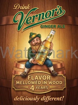 Drink Vernor's Ginger Ale z65 Metal Sign 3 Sizes to Choose From