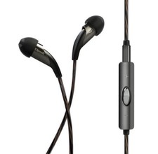 Klipsch Wired In-Ear Earbuds w/ In-Line Control Mic, 3.5mm, Black/Gray