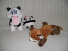 Lot de 3 peluches Moriah Elizabeth Panda, Red Panda, Anime Mofusand ExcellCond