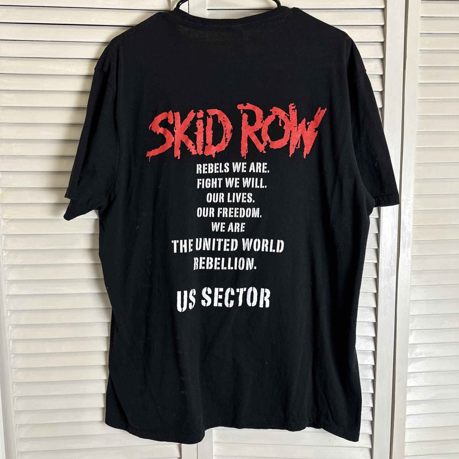 FILA T shirt Skid Row Gildan XL manica corta maglietta fascia settore USA tour 2013 15