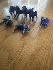 Vintage Blue Mini Toy Horse Collectables Lot Of 7 - some broken  — photo 8