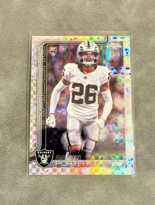   Topps Chrome NFL Footbal 2025 - Darien Porter - Las Vegas Raiders - X-Fractor