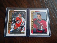 1996-97 Pinnacle Be A Player Eric Desjardins - Doug Gilmour  Auto Flyers Devils
